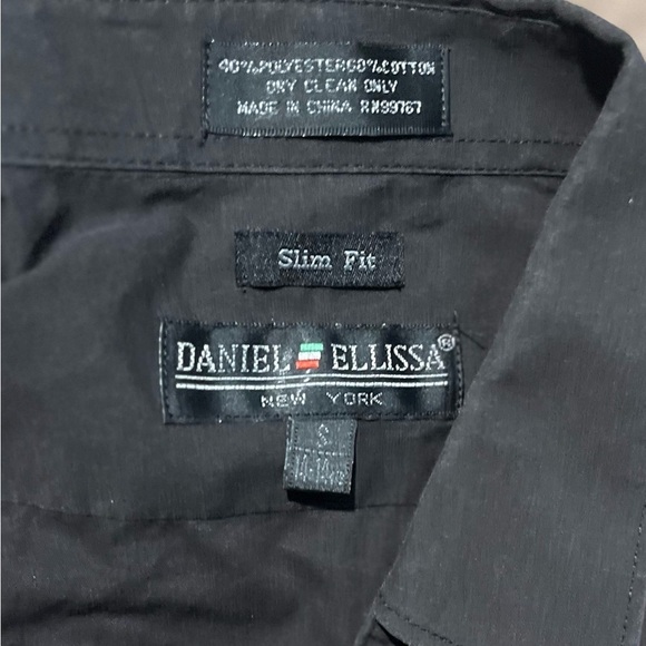 Men’s Italian small black button up Daniel Ellissa - Picture 3 of 3